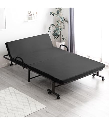 折りたたみベッド セミダブル YFB-1(R)SD(GRG/MWH) Amazon｜[山善] 折りたたみベッド セミダブル リクライニング